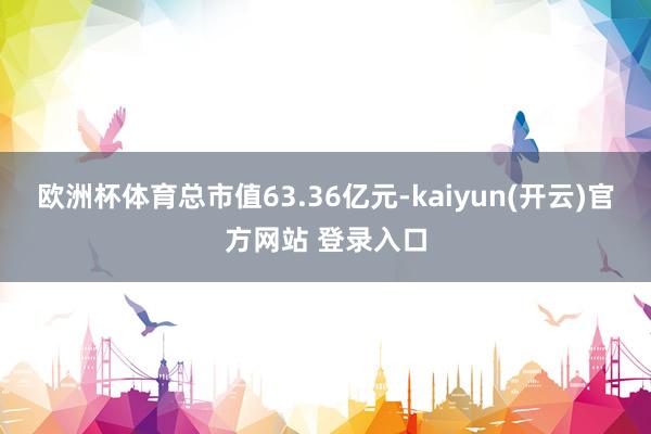   欧洲杯体育总市值63.36亿元-kaiyun(开云)官方网站 登录入口