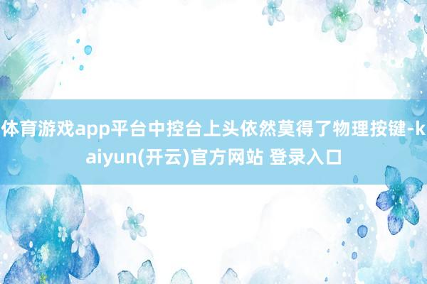   体育游戏app平台中控台上头依然莫得了物理按键-kaiyun(开云)官方网站 登录入口