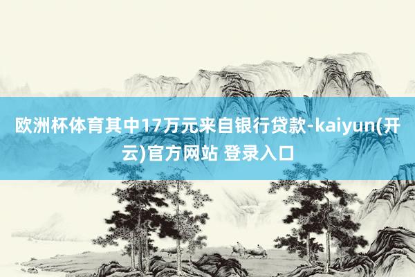   欧洲杯体育其中17万元来自银行贷款-kaiyun(开云)官方网站 登录入口