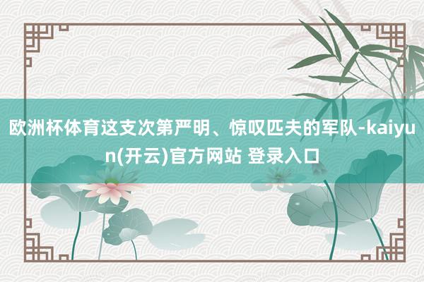 欧洲杯体育这支次第严明、惊叹匹夫的军队-kaiyun(开云)官方网站 登录入口