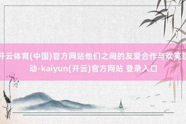 开云体育(中国)官方网站他们之间的友爱合作与欢笑互动-kai