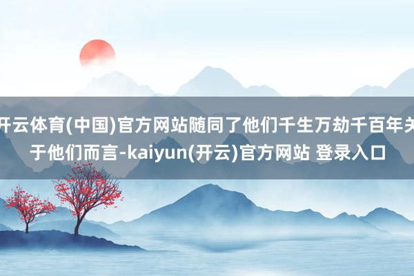 开云体育(中国)官方网站随同了他们千生万劫千百年关于他们而言