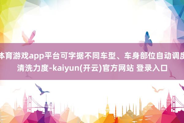 体育游戏app平台可字据不同车型、车身部位自动调度清洗力度-