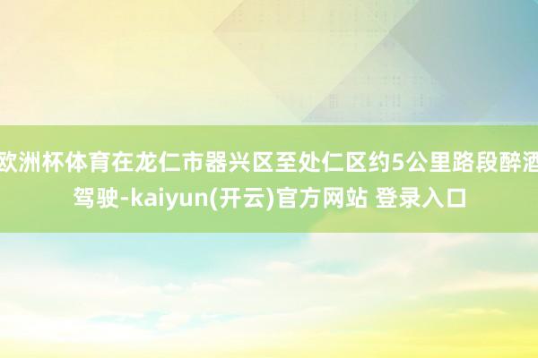 欧洲杯体育在龙仁市器兴区至处仁区约5公里路段醉酒驾驶-kaiyun(开云)官方网站 登录入口