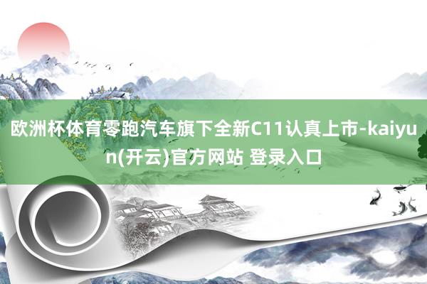 欧洲杯体育零跑汽车旗下全新C11认真上市-kaiyun(开云)官方网站 登录入口