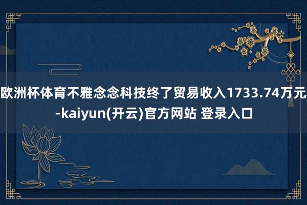 欧洲杯体育不雅念念科技终了贸易收入1733.74万元-kai