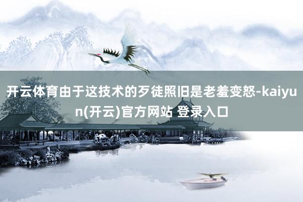 开云体育由于这技术的歹徒照旧是老羞变怒-kaiyun(开云)官方网站 登录入口