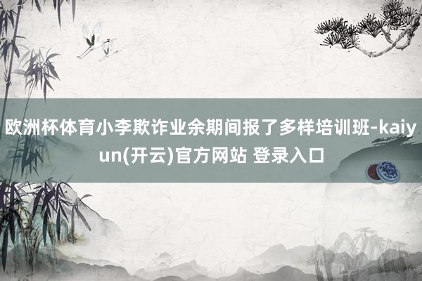欧洲杯体育小李欺诈业余期间报了多样培训班-kaiyun(开云
