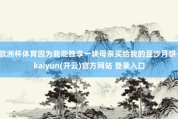  欧洲杯体育因为我能独享一块母亲买给我的豆沙月饼-kaiyun(开云)官方网站 登录入口