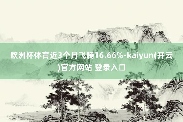 欧洲杯体育近3个月飞腾16.66%-kaiyun(开云)官方