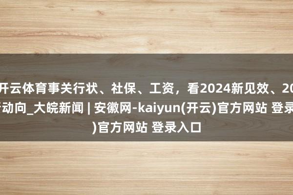 开云体育事关行状、社保、工资，看2024新见效、2025新动向_大皖新闻 | 安徽网-kaiyun(开云)官方网站 登录入口