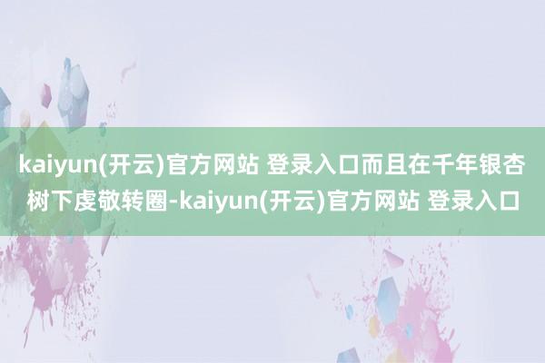 kaiyun(开云)官方网站 登录入口而且在千年银杏树下虔敬